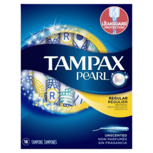 tampax pearl, tampons, memmzy package, tampax regular